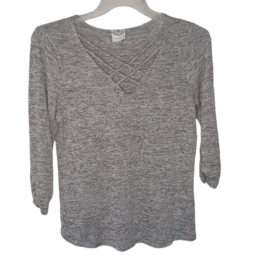 Late August Gray Top Size Medium NWT